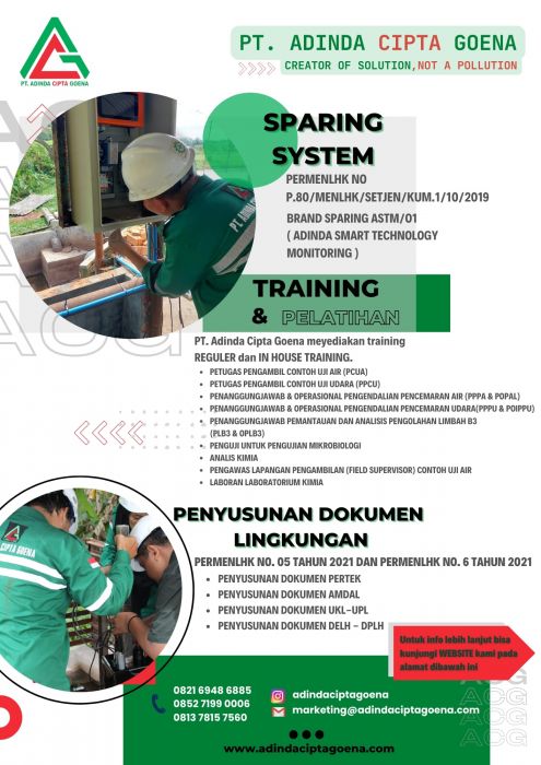 Jasa Pemasangan Sparing System, Penyusunan Dokumen Lingkungan, Training dan Sertifikasi